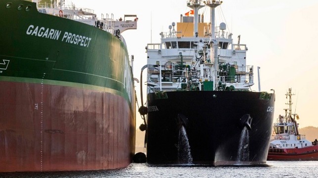 First Ship-to-Ship LNG Bunkering at Rotterdam